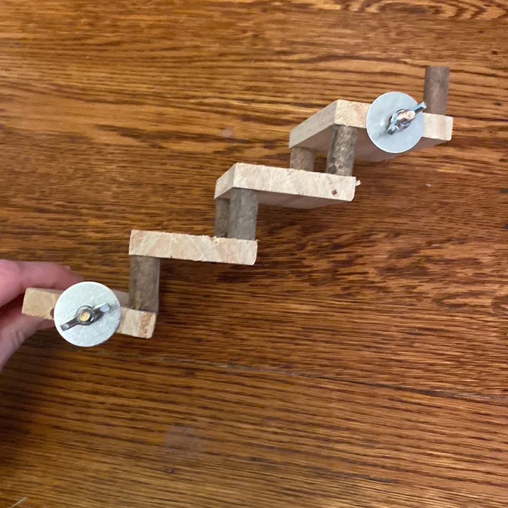 NWOT Set of Hamster Rat Small Animal Wood Bridge & Steps